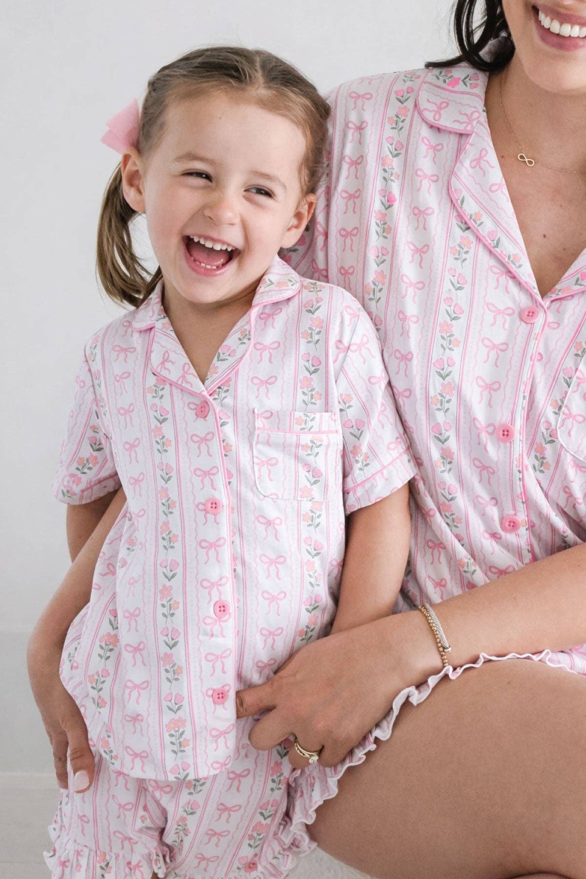 Girls' Two-Piece Short Lounge Set | Coquette Garden
