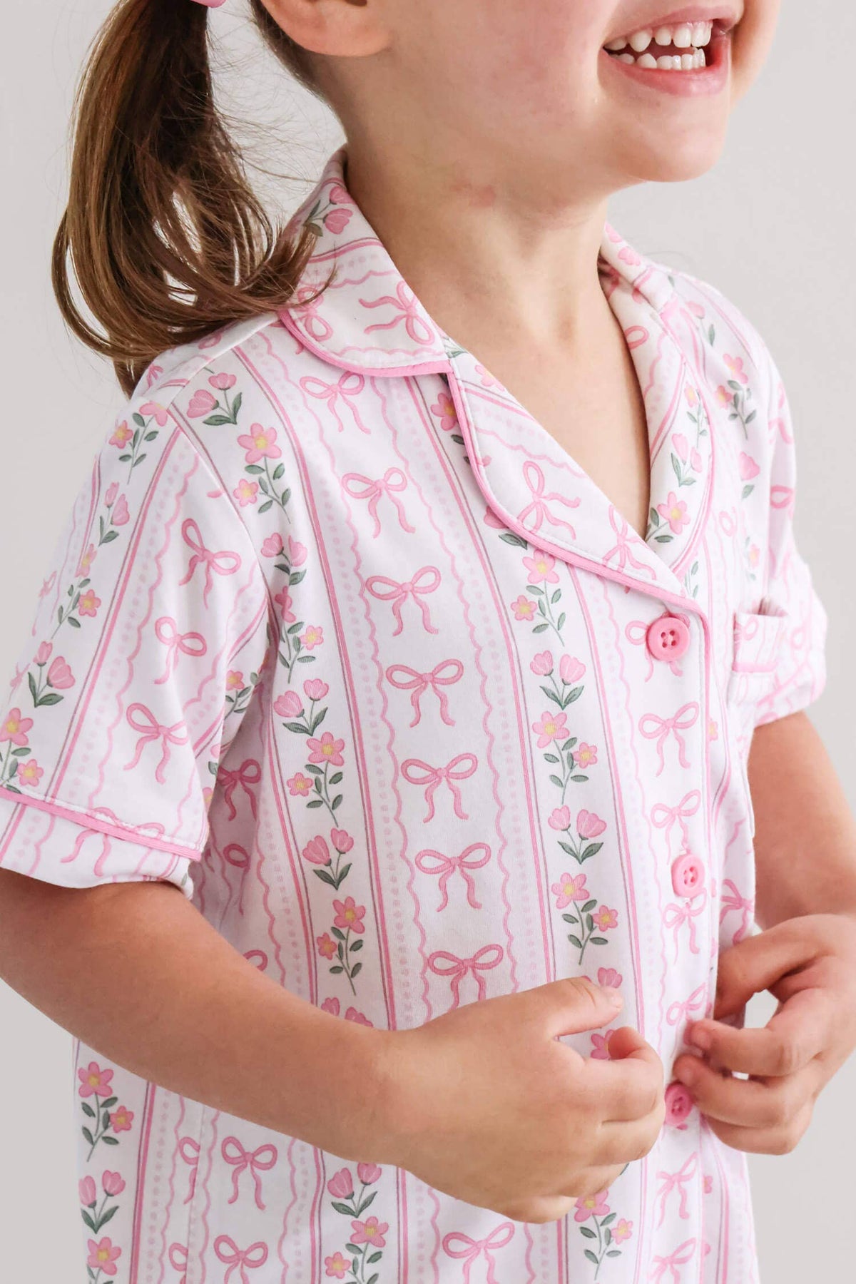 Girls' Two-Piece Short Lounge Set | Coquette Garden