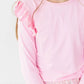 Bubblegum Pink L/S Ruffle Tee