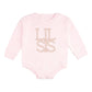 Lil Sis Pearl Patch Long Sleeve Romper
