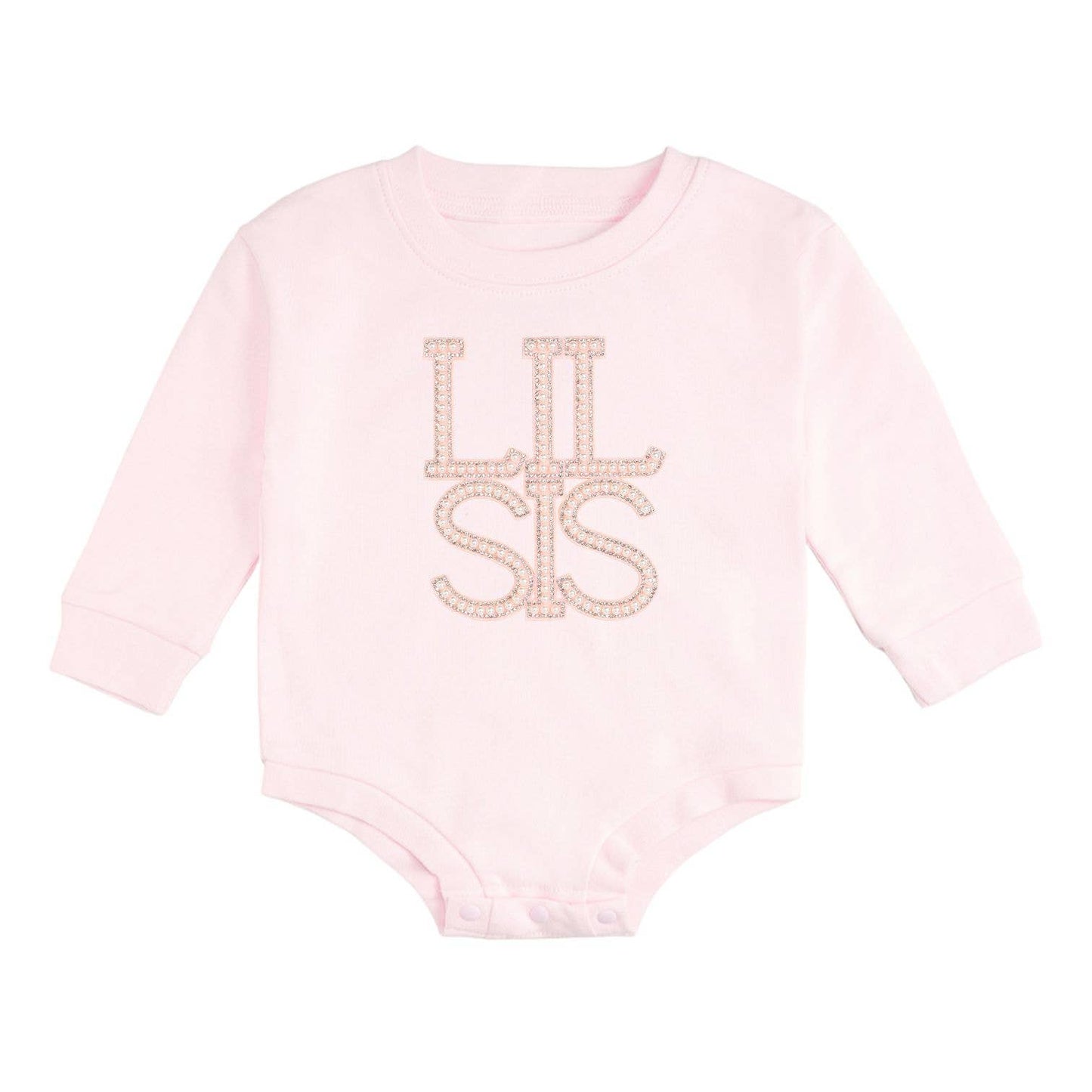 Lil Sis Pearl Patch Long Sleeve Romper