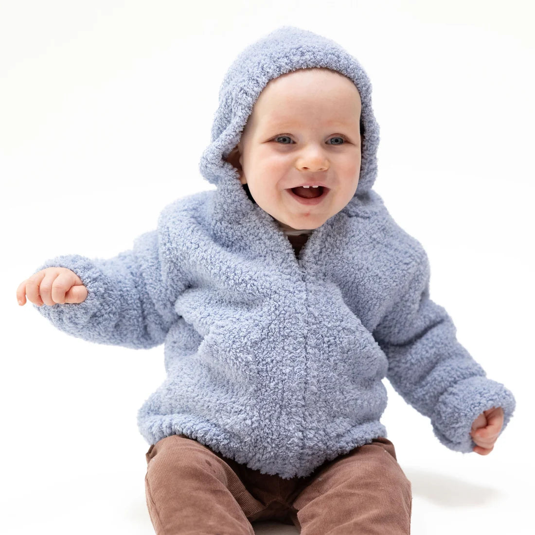 Chenille Hooded Jacket // Dusty Blue