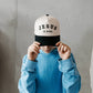 Jesus is King Christian KIDS Hat - Black & Off-White