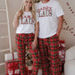 Unisex Adult Pajama Pants | Plaid Tidings