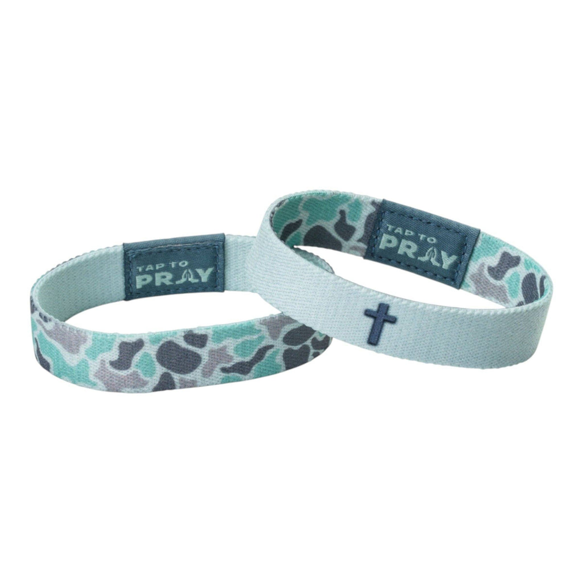 Tap To Pray® Wristband – River Rock Camo - Mint