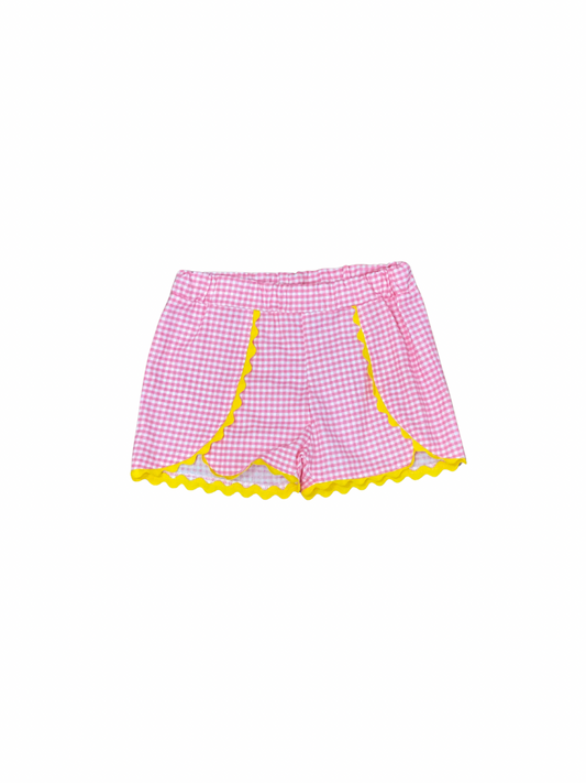 Pink Gingham Shorts