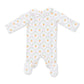 Smocked Peter Pan Snap Footie // Pretty Pumpkin Trellis