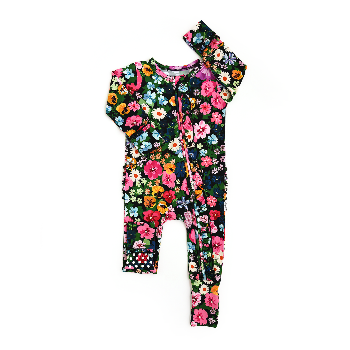 Floral-patterned baby romper 
