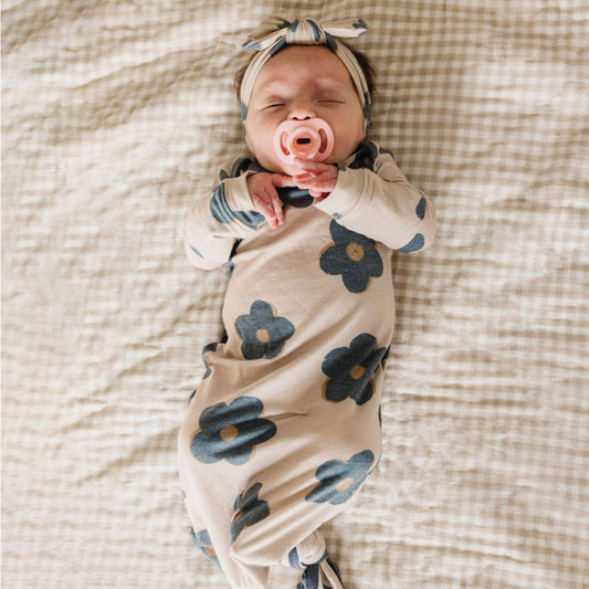 Newborn Knotted Gown // Gemma In Tan