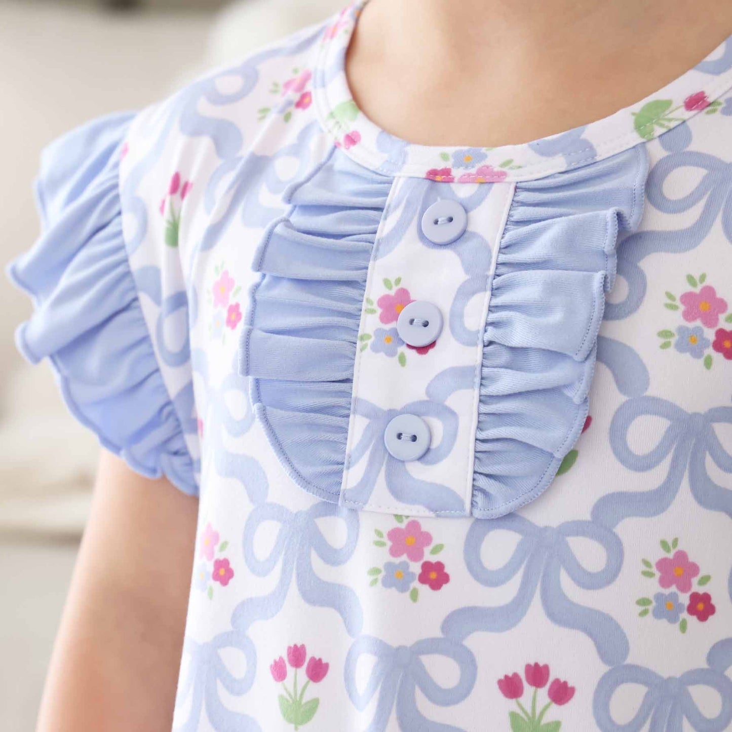 Flutter Sleeve Nightgown | Tied In Tulips
