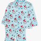 Blue Dear Santa Button Pajama Set