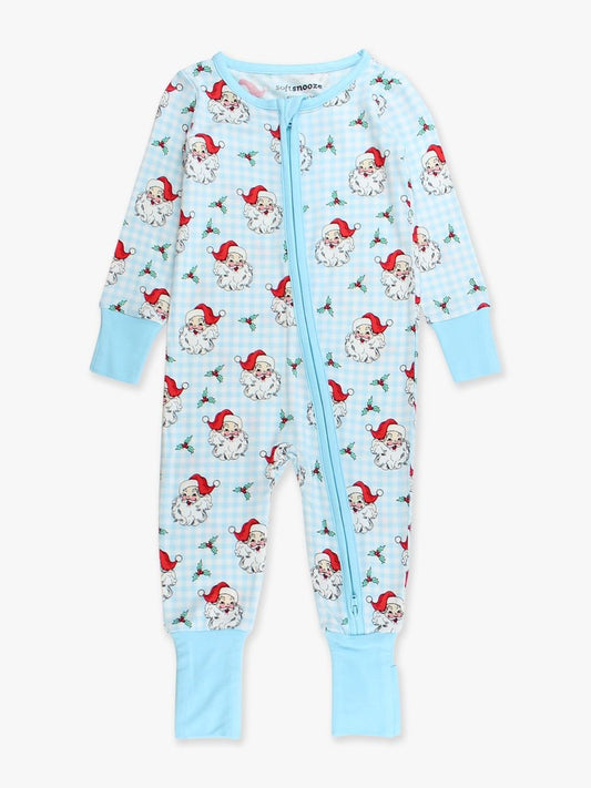 Blue Dear Santa Convertible one piece Pajama