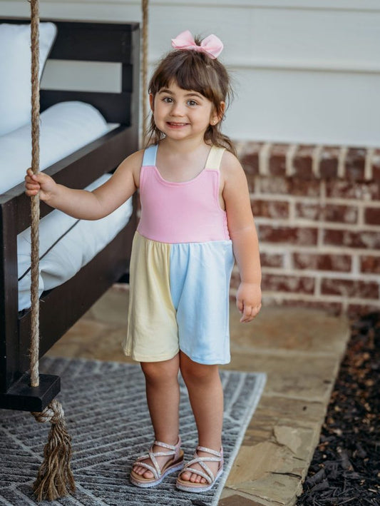 Emma Romper // Pink, Blue, & Yellow