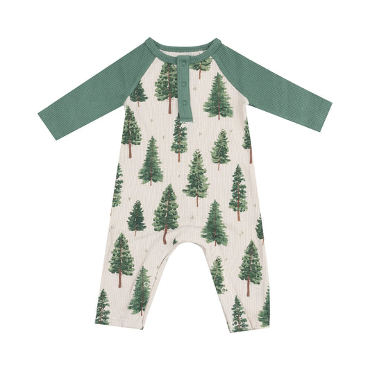 Raglan Romper // Forest Trees