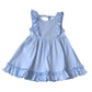 Light blue dress with ruffled details 