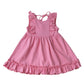 Pink dress with ruffled details 