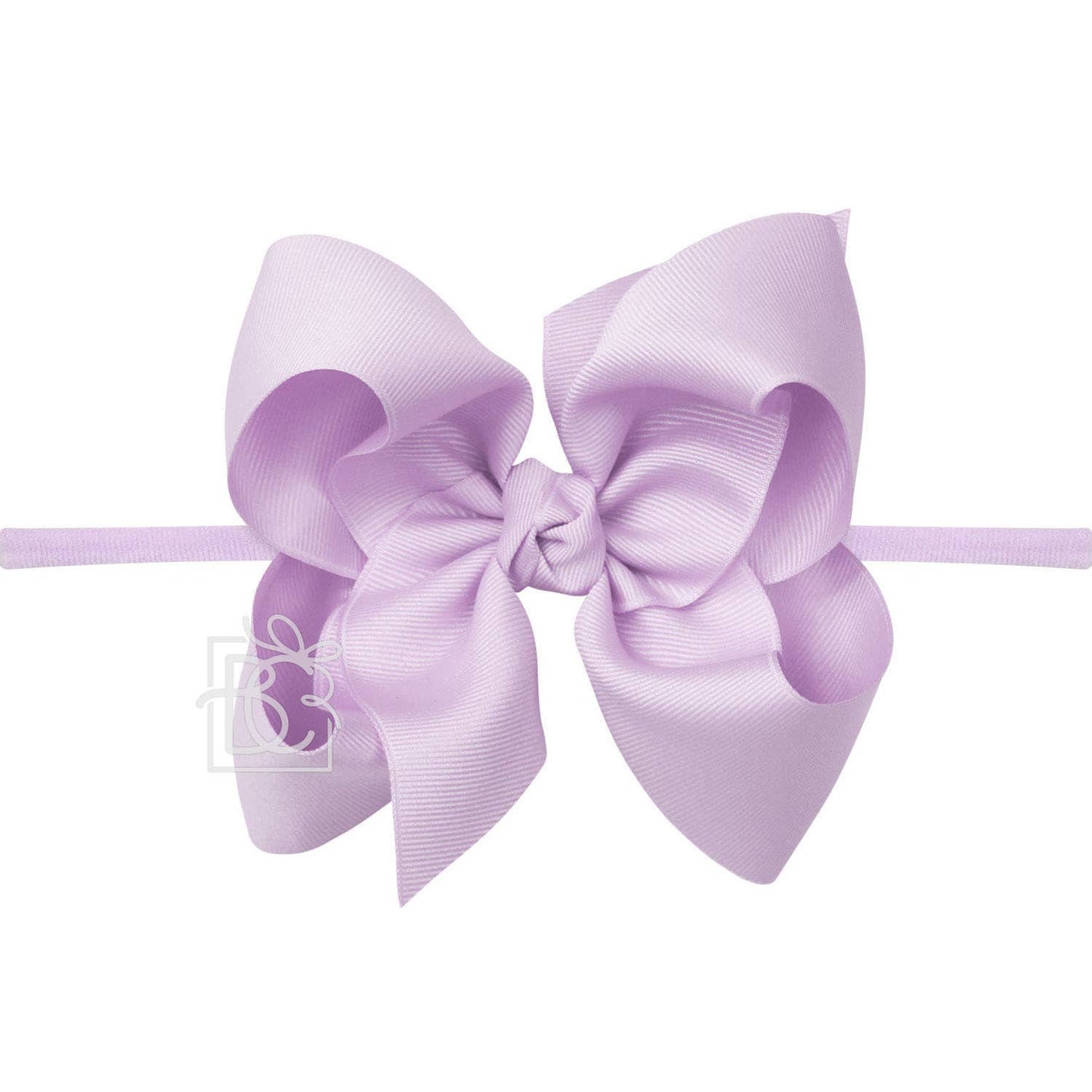 1/4" NYLON PANTYHOSE HEADBAND W/SIGNATURE GROSGRAIN BOW