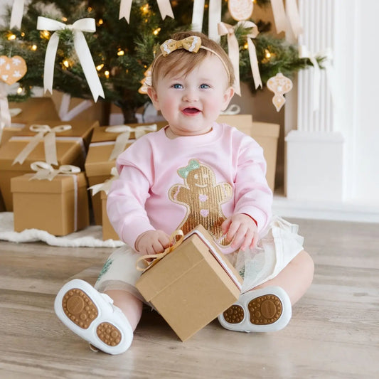 Gingerbread Sequin Romper