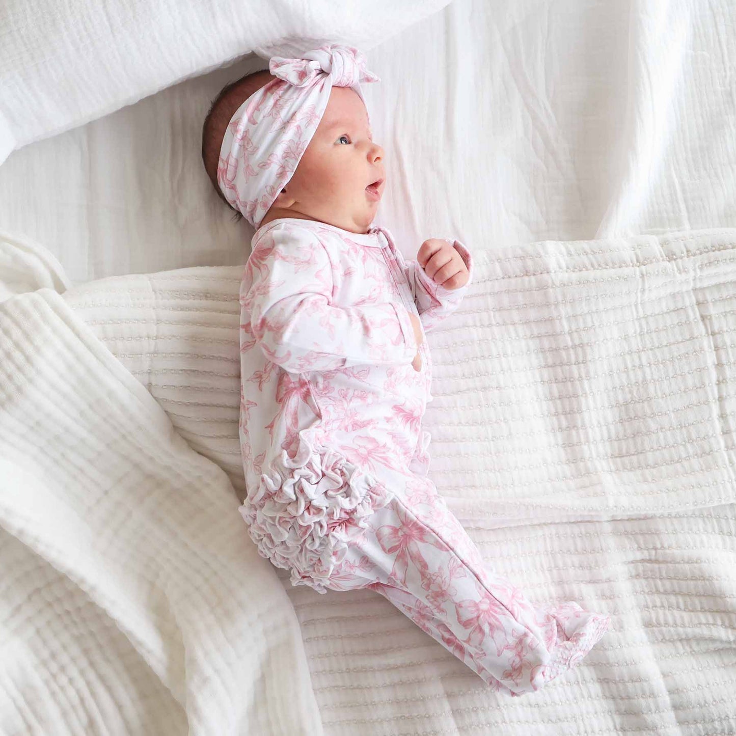 Fancy Frills Ruffle Zipper Footie