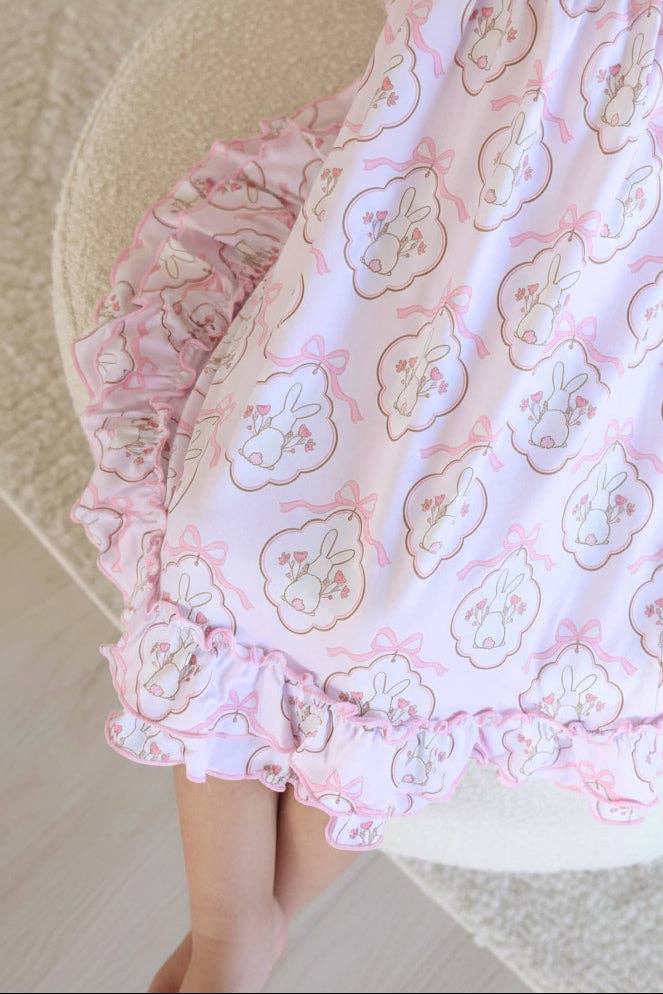 Long Sleeve Princess Ruffle Nightgown | Cottontail Couture