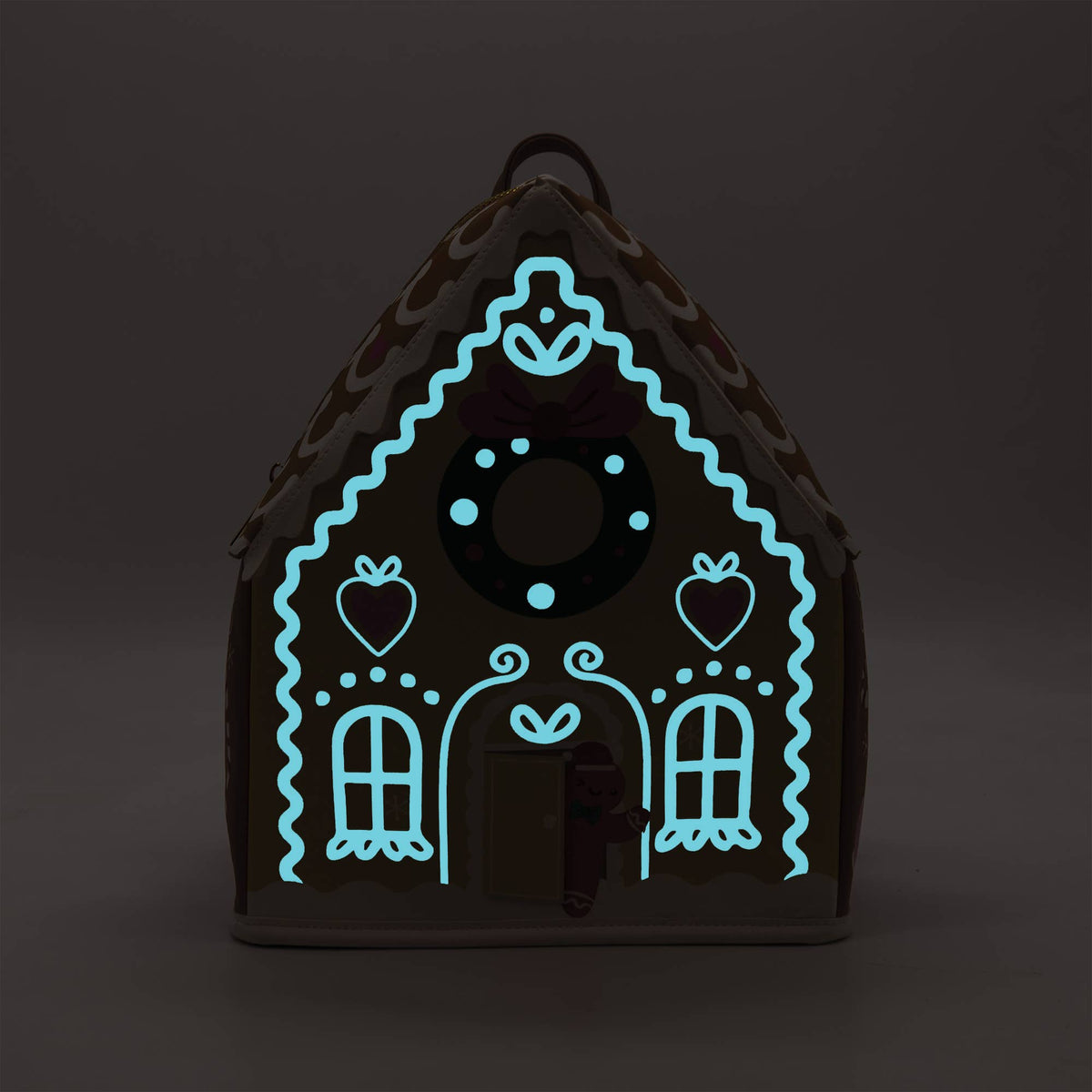 GLOW-IN-THE-DARK Gingerbread House Backpack