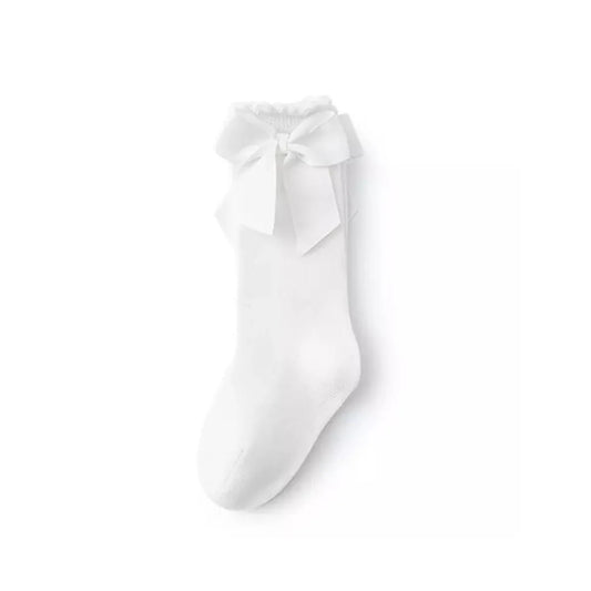 Bow Knee Socks // French Vanilla