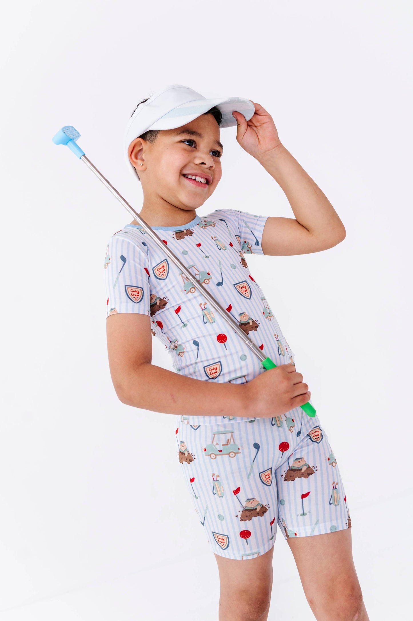 Caddy Crew Shorts Pajamas - Blue