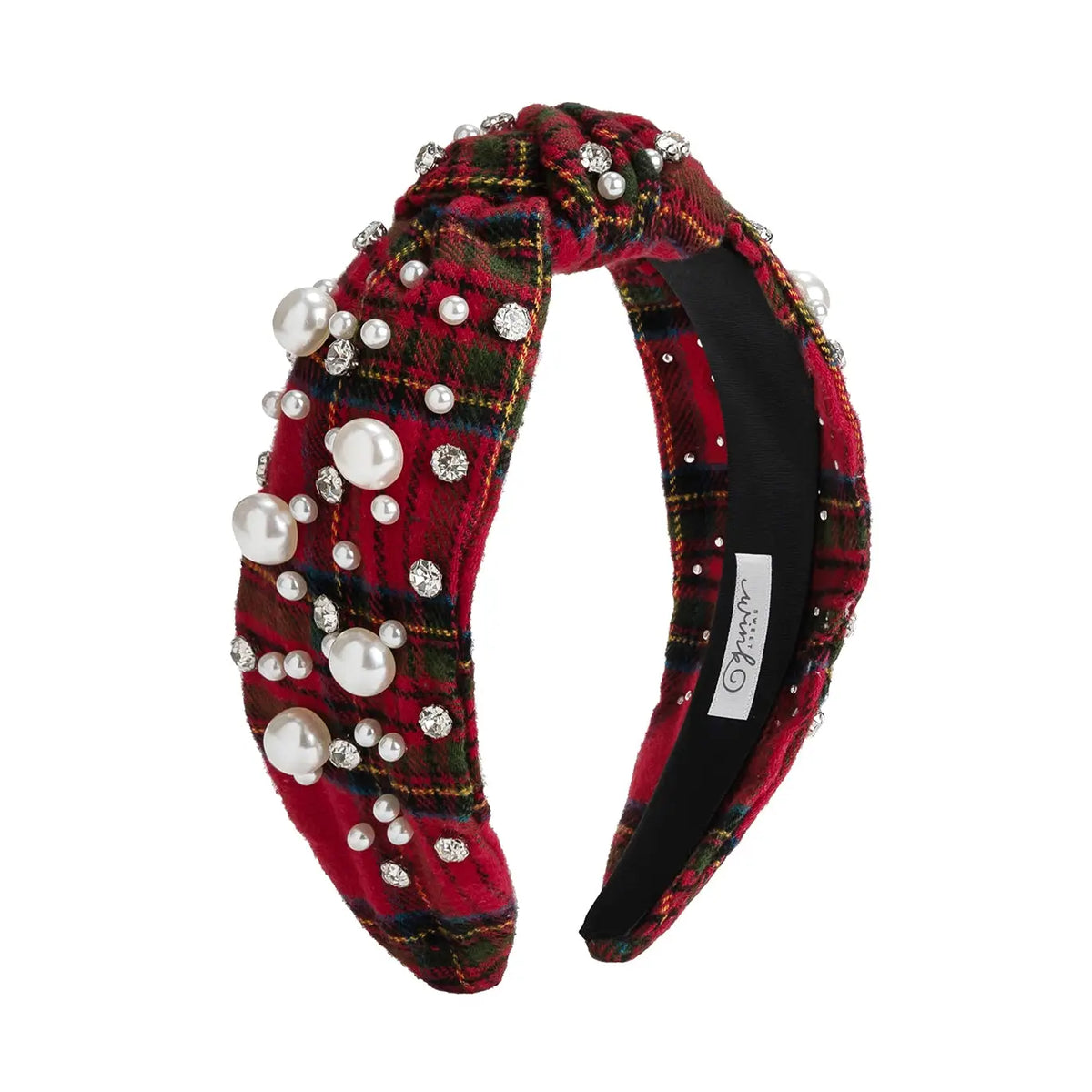 Christmas Tartan Pearl Headband
