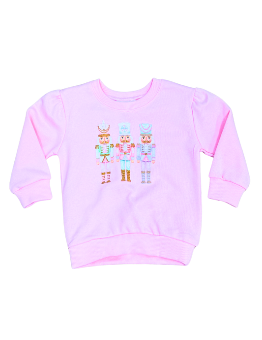 Pastel Nutcracker Sweatshirt // Light Pink
