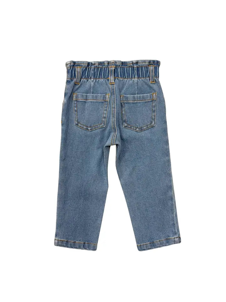 Paperbag Denim Pants // Medium Wash