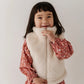 Girls Faux Fur Vet // Cream