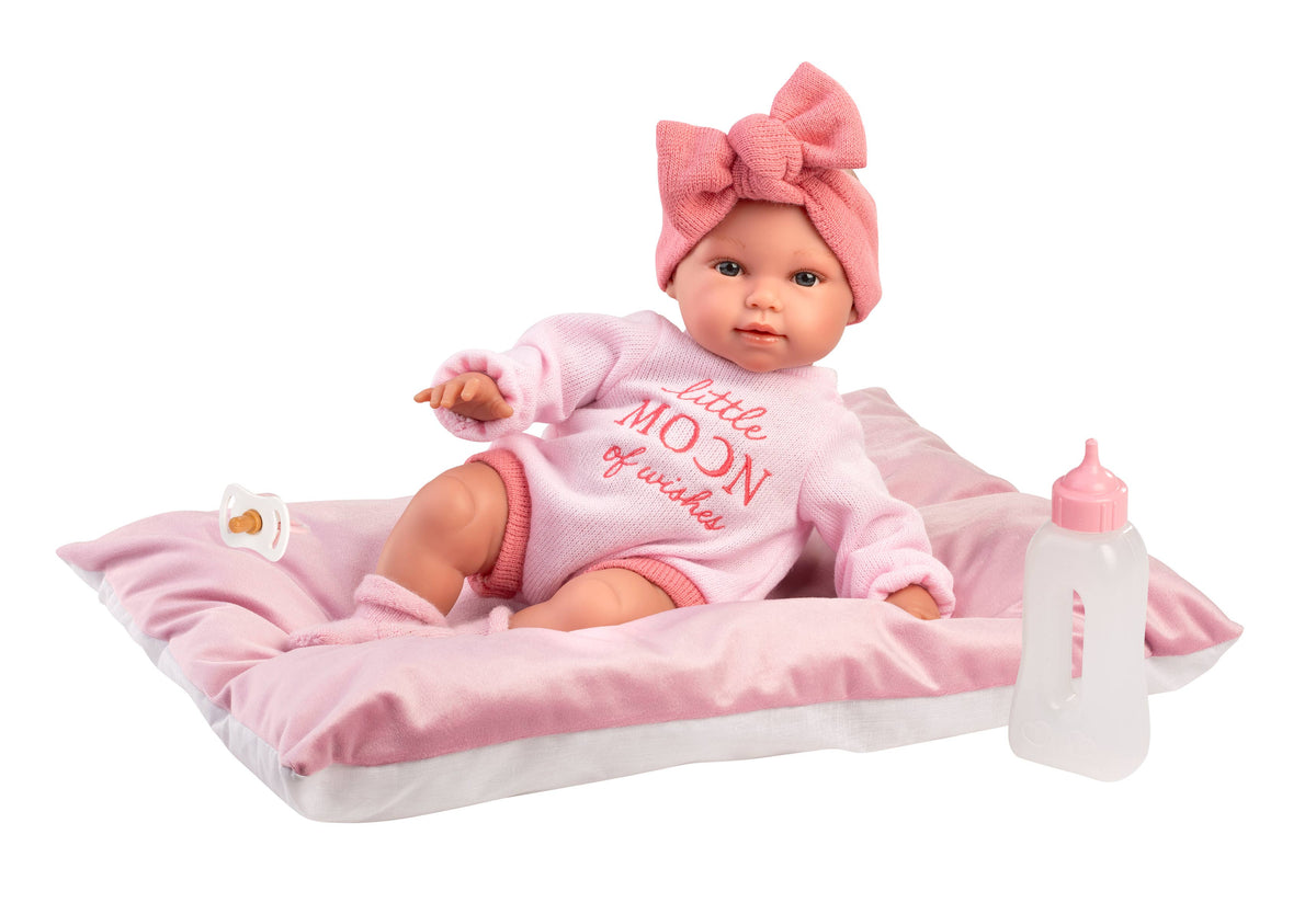 Newborn Doll Carmen with Cushion (15")