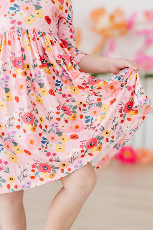 pink floral children's dress