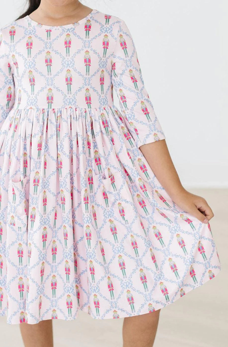 Pocket Twirl Dress // Pink Nutcracker