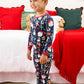SoftSnooze™ Kids Bamboo Viscose Giddy Up Santa Western Christmas Long Sleeve Pajama Set