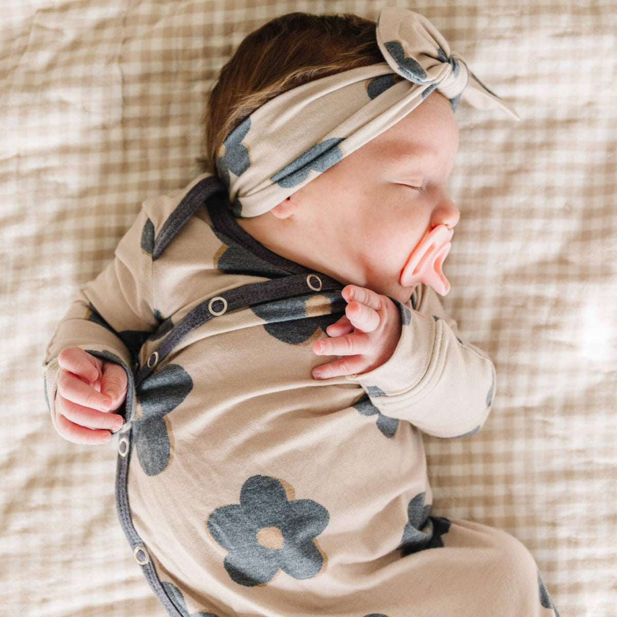 Newborn Knotted Gown // Gemma In Tan