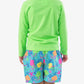 Boys Neon Jelly Time Performance Hybrid Swim Trunks