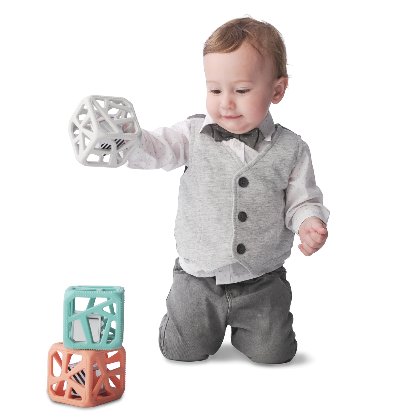 Chew Cube - Silicone Teether Rattle