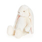 White plush bunny toy on a white background