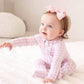 Peter Pan Collar Ruffle Zipper Footie | Rosy Gingham
