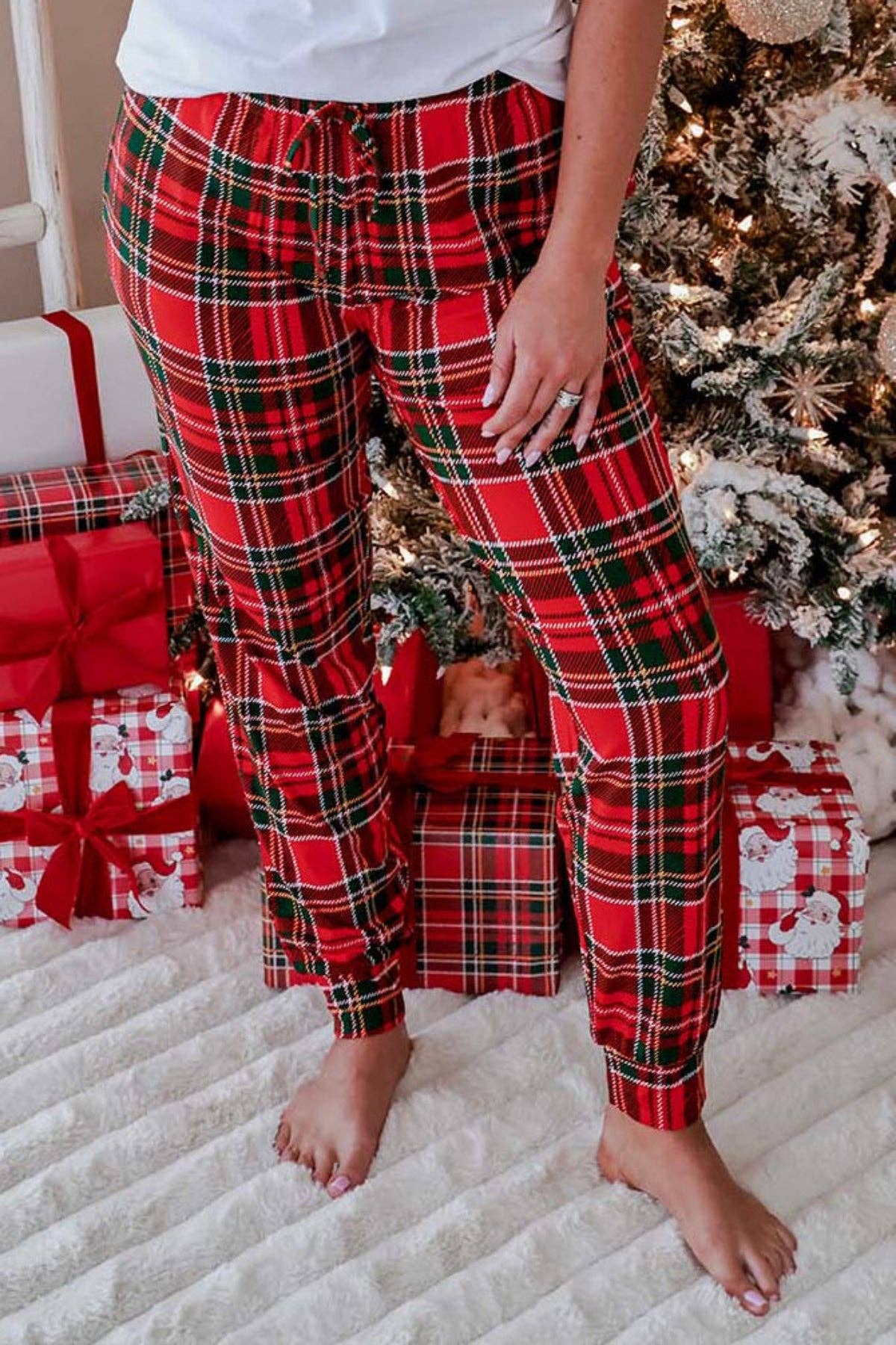 Unisex Adult Pajama Pants | Plaid Tidings