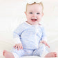 Blue-tiful Bows Convertible Zip Romper