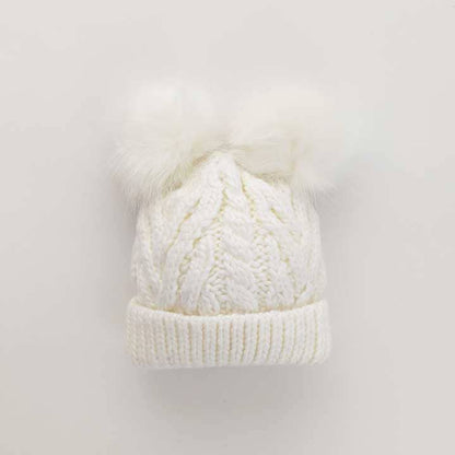 Winter White Fluffer Beanie Hat Baby & Kids