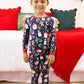SoftSnooze™ Kids Bamboo Viscose Giddy Up Santa Western Christmas Long Sleeve Pajama Set