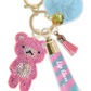 Trendy Lip Gloss with Keychain, Gummy Bear
