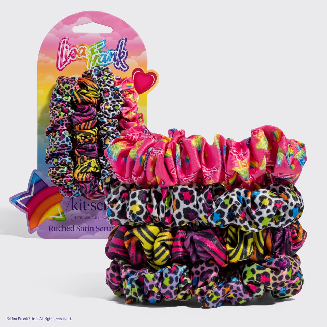 Lisa Frank x Kitsch Ruched Scrunchies