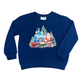 Polar Christmas Train Sweatshirt // Navy