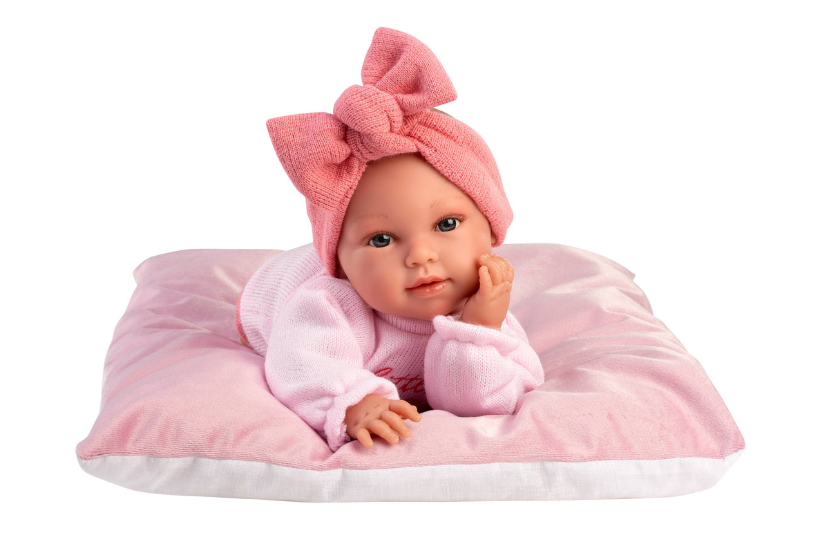 Newborn Doll Carmen with Cushion (15")
