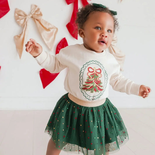 Sequin Christmas Tree Romper