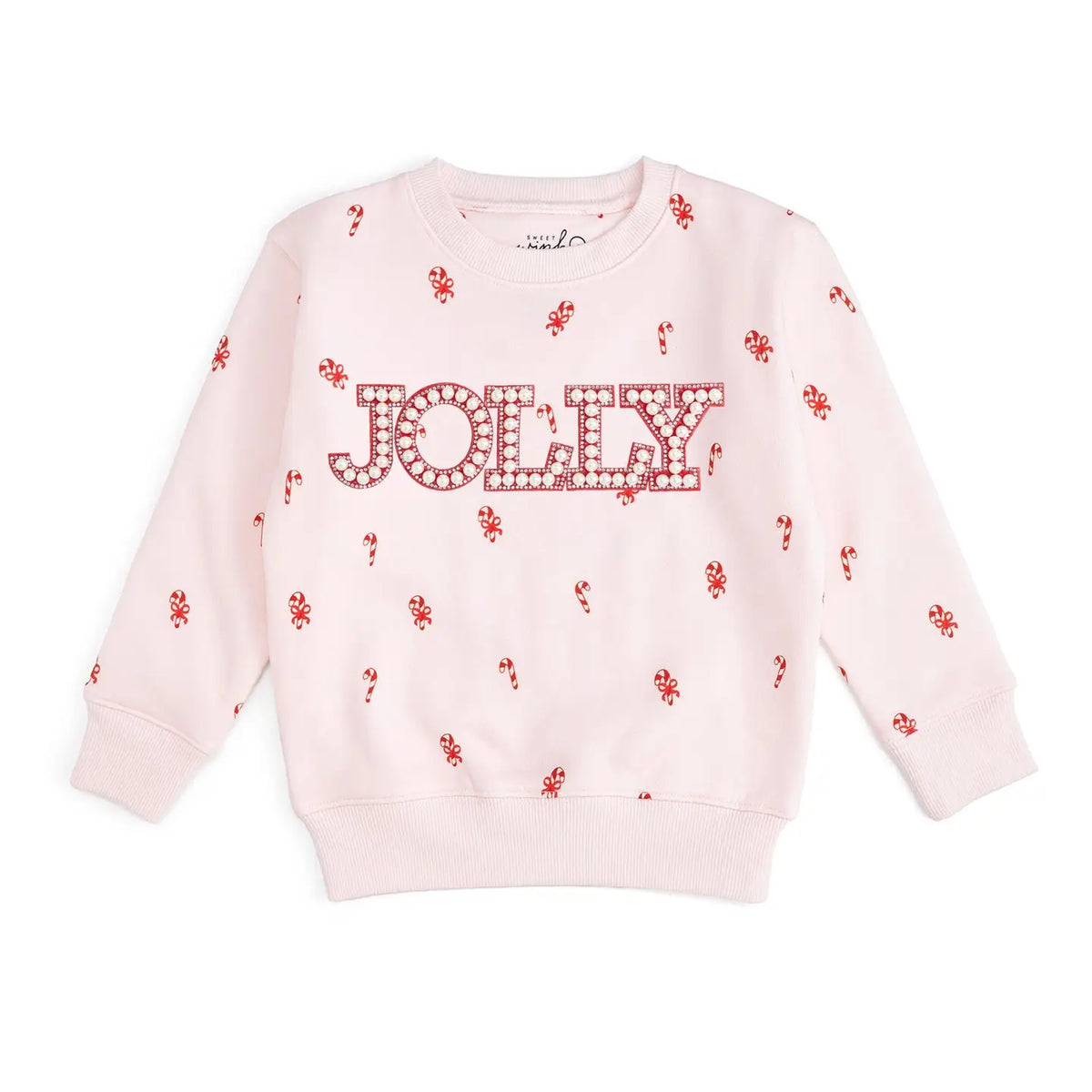 Jolly Pearl Candy Cane Sweatshirt